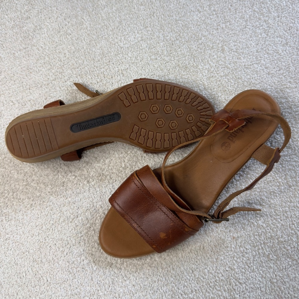 Timberland Earthkeepers Lola Bay Leather Ankle Strap Sandals Women's 9 - Picture 5 of 5